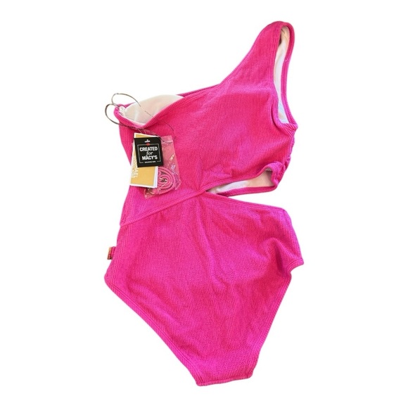 MICHAEL Michael Kors One-Shoulder Side-Cutout Swimsuit NWT - Picture 4 of 5